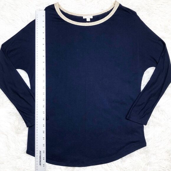 Gap Navy Blue Dolman Sleeve Top Small - Picture 3 of 7